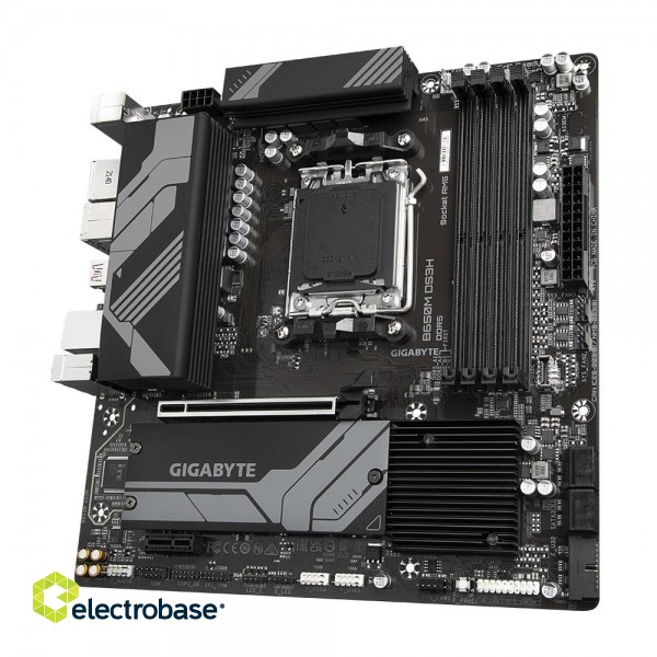 Gigabyte | B650M DS3H 1.0 M/B | Processor family AMD | Processor socket AM5 | DDR5 DIMM | Memory slots 4 | Supported hard disk drive interfaces 	SATA фото 5