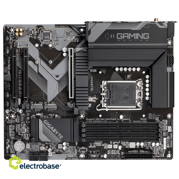 Gigabyte | B760 GAMING X AX 1.1 M/B | Processor family Intel | Processor socket  LGA1700 | DDR5 DIMM | Memory slots 4 | Supported hard disk drive interfaces 	SATA image 5