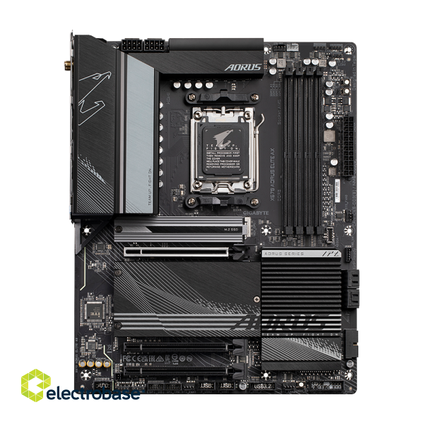 Gigabyte | X670 AORUS ELITE AX 1.0A M/B | Processor family AMD | Processor socket AM5 | DDR5 DIMM | Memory slots 4 | Supported hard disk drive interfaces 	SATA image 3