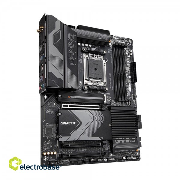 Gigabyte | X670 GAMING X AX 1.0 M/B | Processor family AMD | Processor socket AM5 | DDR5 DIMM | Memory slots 4 | Supported hard disk drive interfaces 	SATA image 4