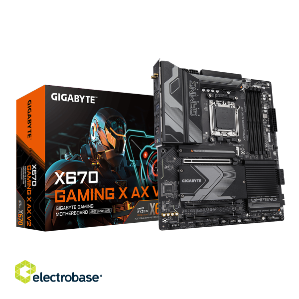 Gigabyte | X670 GAMING X AX V2 | Processor family AMD | Processor socket AM5 | DDR5 DIMM | Supported hard disk drive interfaces SATA image 1