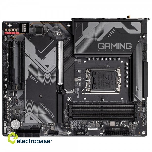 Gigabyte | Z790 GAMING X AX 1.0 M/B | Processor family Intel | Processor socket  LGA1700 | DDR5 DIMM | Memory slots 4 | Supported hard disk drive interfaces 	SATA image 6