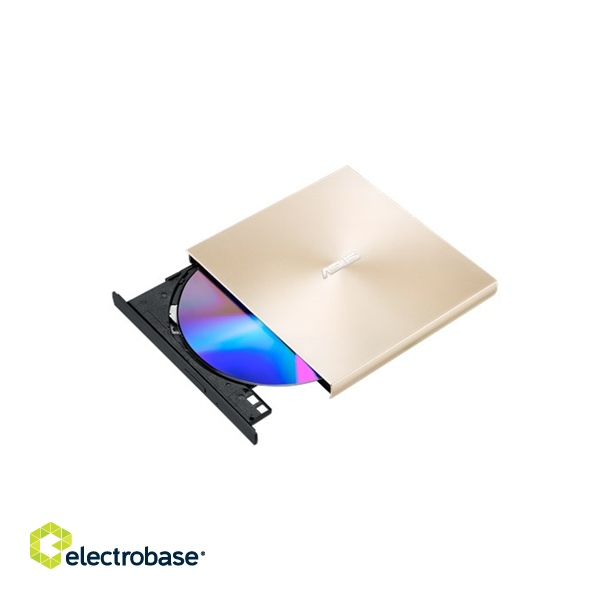 Asus | ZenDrive U9M | Interface USB 2.0 | DVD±RW | CD read speed 24 x | CD write speed 24 x | Gold фото 1