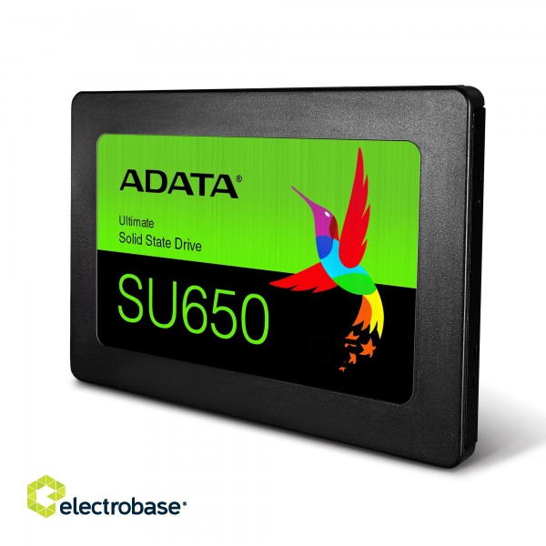 ADATA | Ultimate SU650 | 1000 GB | SSD form factor 2.5" | SSD interface SATA 6Gb/s | Read speed 520 MB/s | Write speed 450 MB/s paveikslėlis 4