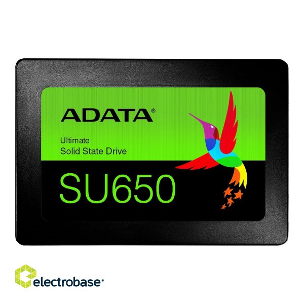 ADATA | Ultimate SU650 | 1000 GB | SSD form factor 2.5" | SSD interface SATA 6Gb/s | Read speed 520 MB/s | Write speed 450 MB/s фото 2