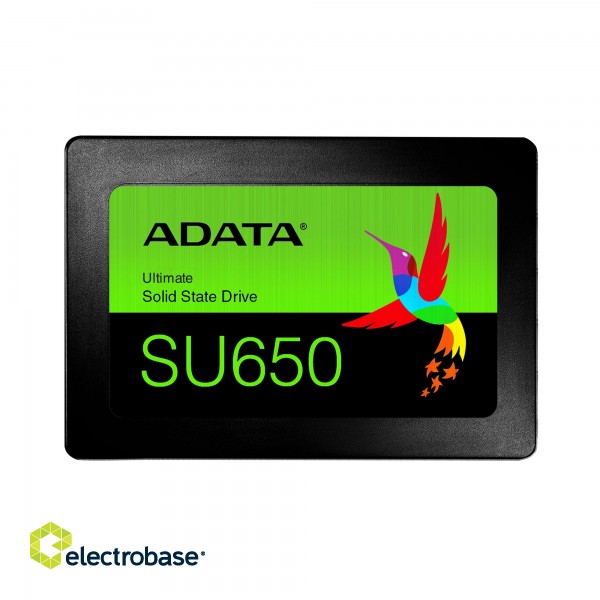 ADATA | Ultimate SU650 | 512 GB | SSD form factor 2.5" | SSD interface SATA 6Gb/s | Read speed 520 MB/s | Write speed 450 MB/s фото 1