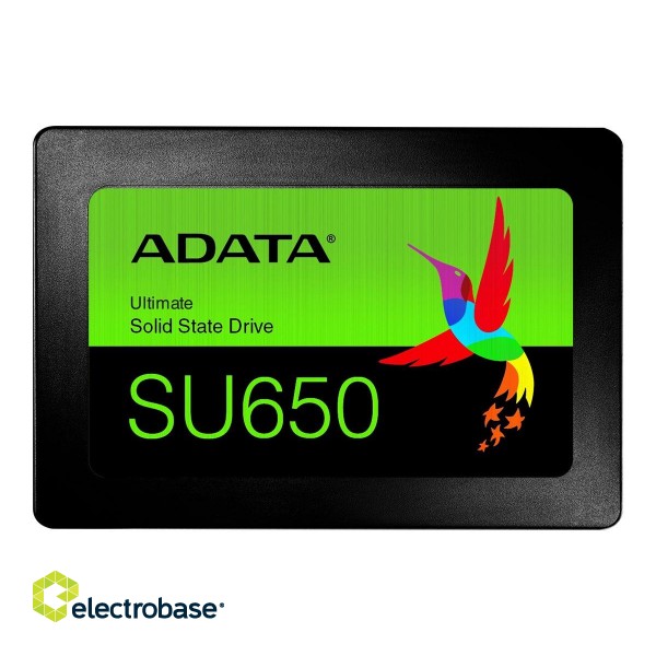 ADATA | Ultimate SU650 | 512 GB | SSD form factor 2.5" | SSD interface SATA 6Gb/s | Read speed 520 MB/s | Write speed 450 MB/s фото 2