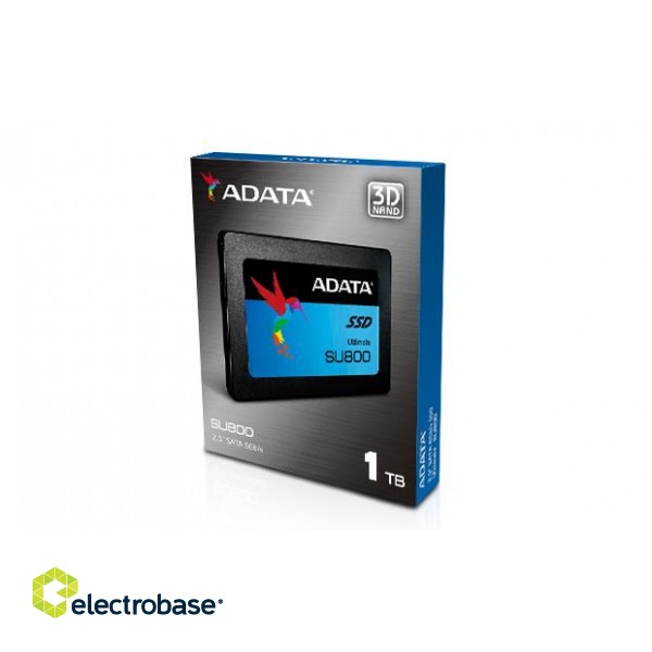ADATA | Ultimate SU800 1TB | 1024 GB | SSD form factor 2.5" | SSD interface SATA | Read speed 560 MB/s | Write speed 520 MB/s фото 6