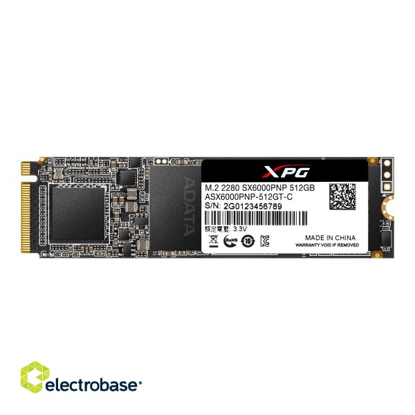ADATA | XPG SX6000 Pro PCIe Gen3x4 | 1000 GB | SSD interface M.2 NVME | Read speed 2100 MB/s | Write speed 1500 MB/s image 2