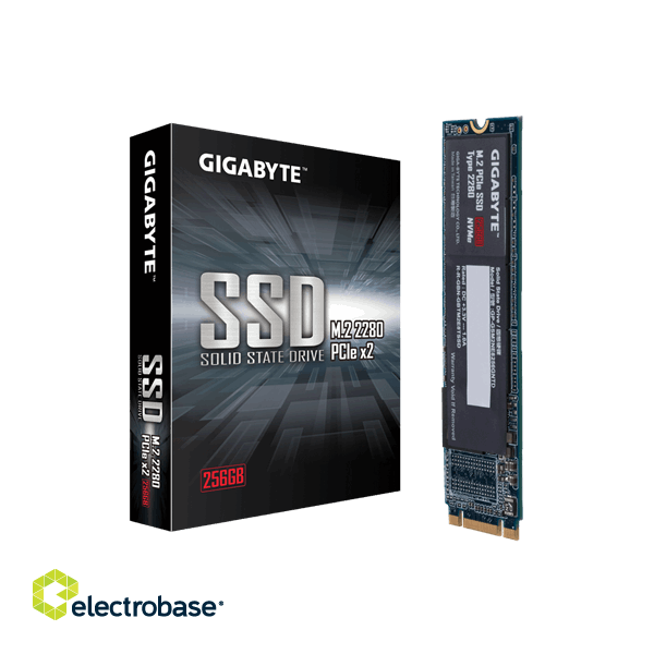 Gigabyte | GP-GSM2NE8256GNTD | 256 GB | SSD interface M.2 NVME | Read speed 1200 MB/s | Write speed 800 MB/s paveikslėlis 1