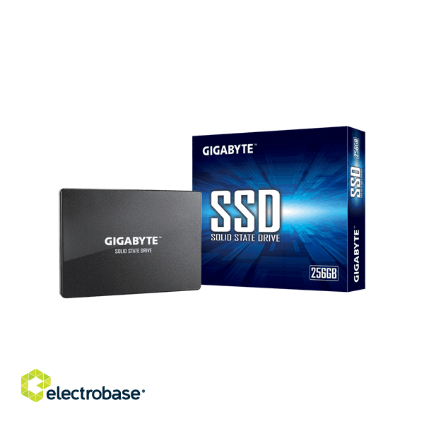 Gigabyte | GP-GSTFS31256GTND | 256 GB | SSD interface SATA | Read speed 520 MB/s | Write speed 500 MB/s image 1