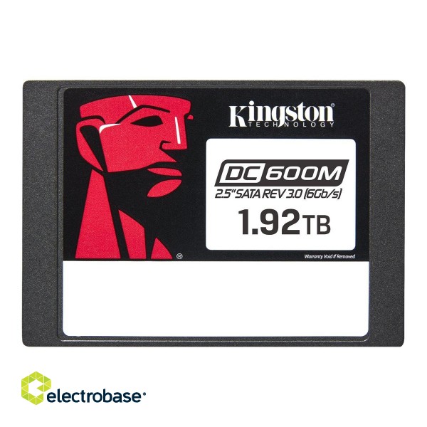 Kingston DC600M | 1920 GB | SSD form factor 2.5" | SSD interface SATA Rev. 3.0 | Read speed 560 MB/s | Write speed 530 MB/s image 1