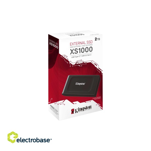 Kingston | External SSD | SXS1000/2000G | 2000 GB | SSD interface USB 3.2 Gen 2 | Read speed 1050 MB/s | Write speed 1000 MB/s фото 3