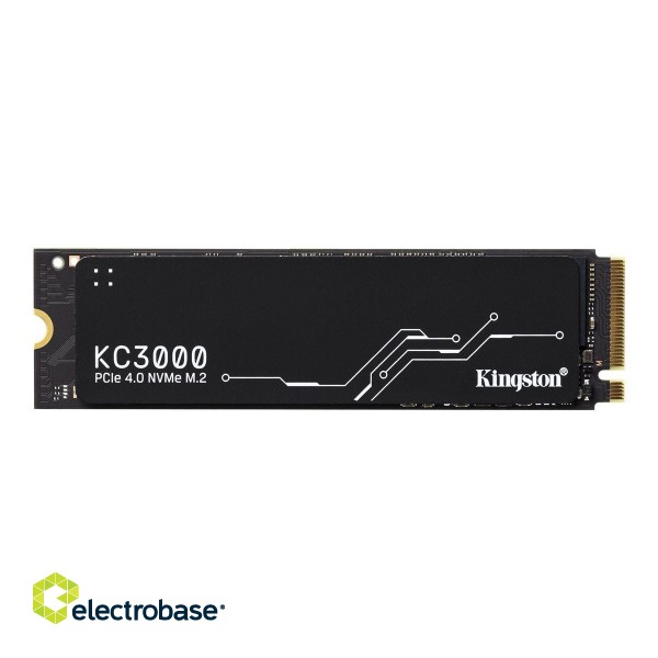 Kingston | SSD | KC3000 | 1024 GB | SSD form factor M.2 2280 | SSD interface PCIe 4.0 NVMe M.2 | Read speed 7000 MB/s | Write speed 6000 MB/s image 1