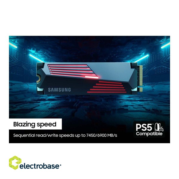 Samsung | 990 PRO with Heatsink | 4000 GB | SSD form factor M.2 2280 | SSD interface M.2 NVME | Read speed 7450 MB/s | Write speed 6900 MB/s фото 5