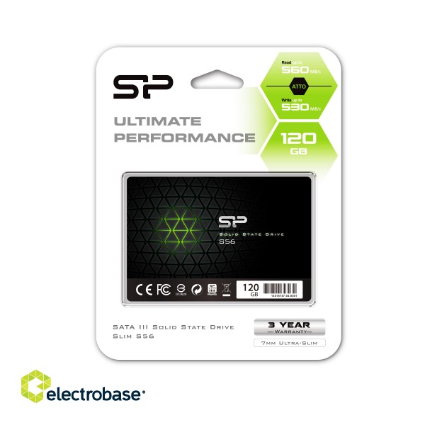 Silicon Power | S56 | 120 GB | SSD form factor 2.5" | SSD interface SATA | Read speed 460 MB/s | Write speed 360 MB/s image 3
