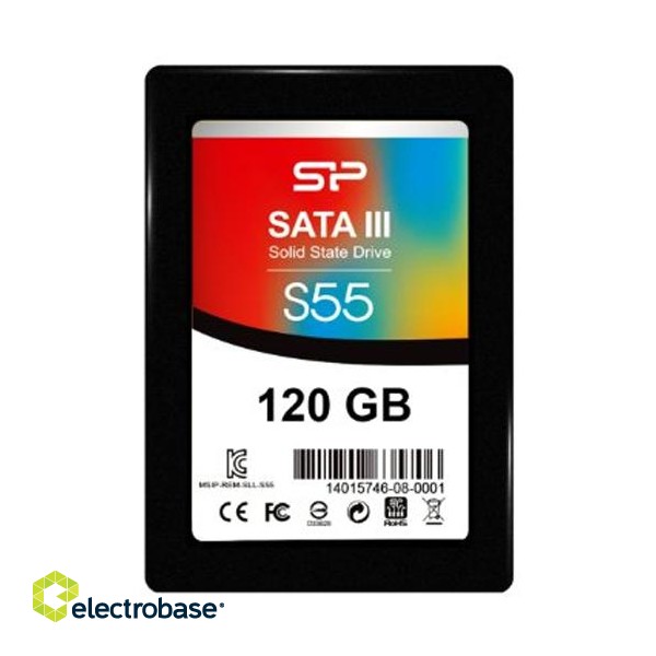 Silicon Power | Slim S55 | 120 GB | SSD interface SATA | Read speed 550 MB/s | Write speed 420 MB/s paveikslėlis 4