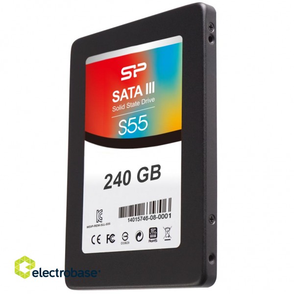 Silicon Power | Slim S55 | 240 GB | SSD interface SATA | Read speed 550 MB/s | Write speed 450 MB/s paveikslėlis 2