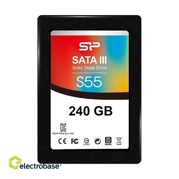Silicon Power | Slim S55 | 240 GB | SSD interface SATA | Read speed 550 MB/s | Write speed 450 MB/s paveikslėlis 6