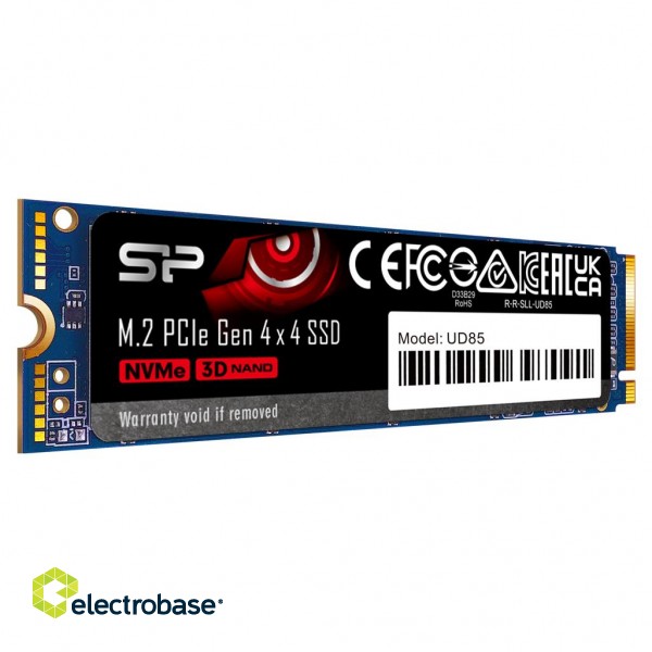 Silicon Power | SSD | UD85 | 2000 GB | SSD form factor M.2 2280 | SSD interface PCIe Gen4x4 | Read speed 3600 MB/s | Write speed 2800 MB/s фото 1
