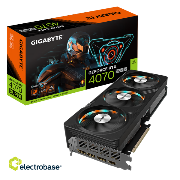 Gigabyte | GeForce RTX 4070 SUPER GAMING OC 12G | NVIDIA | 12 GB | GeForce RTX 4070 SUPER | GDDR6X | HDMI ports quantity 1 | PCI-E 4.0 | Memory clock speed 2565 MHz фото 1