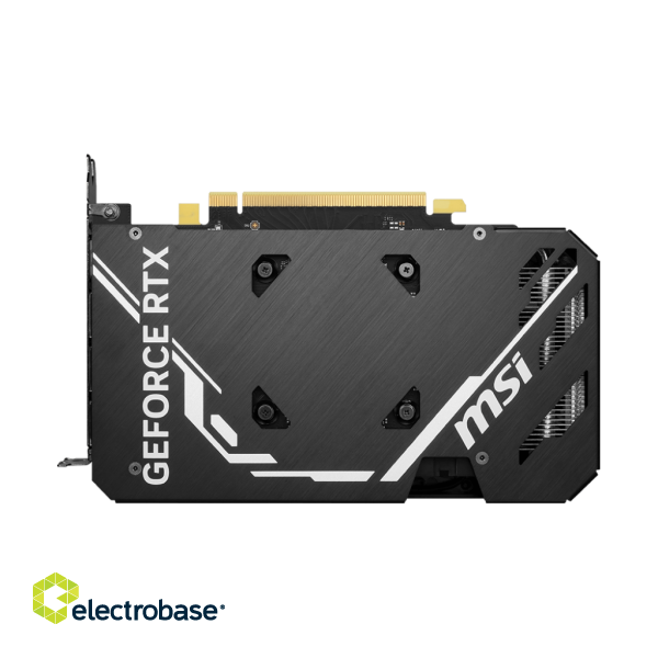 MSI | GeForce RTX 4060 Ti VENTUS 2X BLACK 16G OC | NVIDIA | 16 GB | GeForce RTX 4060 Ti | GDDR6 | HDMI ports quantity 1 | PCI Express Gen 4 x 16 | Memory clock speed 18000 MHz paveikslėlis 5