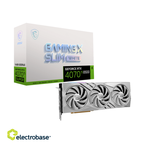 MSI | GeForce RTX 4070 Ti SUPER 16G GAMING X SLIM WHITE | NVIDIA | 16 GB | GeForce RTX 4070 Ti SUPER | GDDR6X | HDMI ports quantity 1 | PCI Express Gen 4 image 1