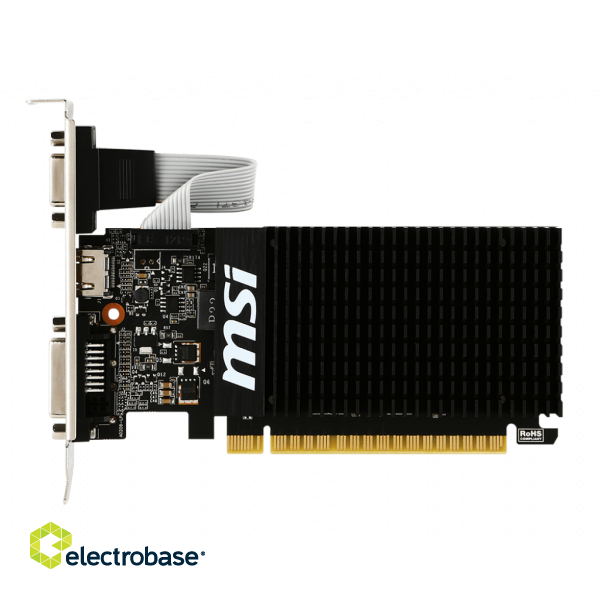 MSI | GT 710 2GD3H LP | NVIDIA | 2 GB | GeForce GT 710 | DDR3 | DVI-D ports quantity 1 | HDMI ports quantity 1 | PCI Express 2.0 x16 (uses x8) | Memory clock speed 1600 MHz | Processor frequency 954 MHz | VGA (D-Sub) ports quantity 1 image 4