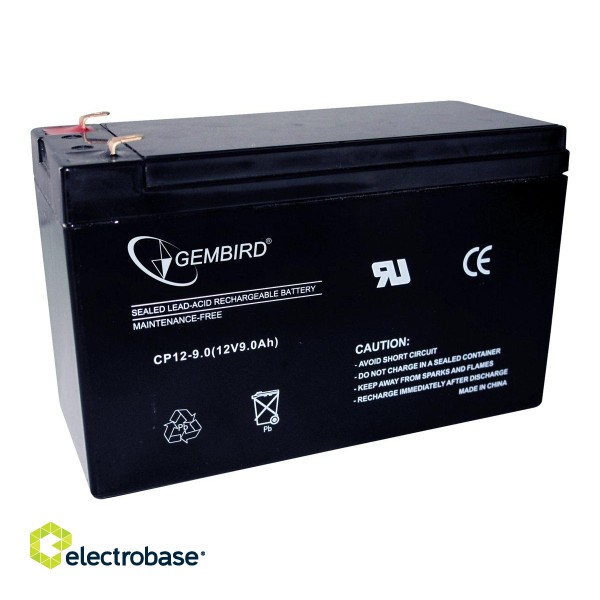 EnerGenie Rechargeable battery 12 V 9 AH for UPS | EnerGenie | 9 Ah VA image 4