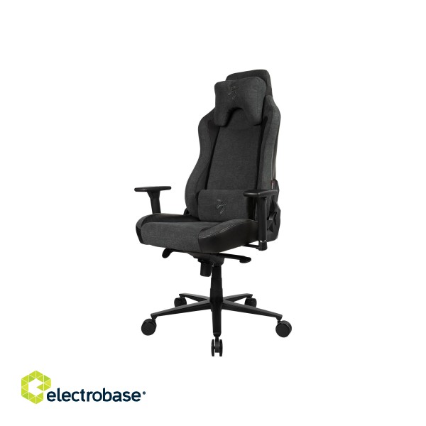 Arozzi Vernazza Vento Gaming Chair Vento Polyurethane; Soft Fabric; Metal; Aluminium | Dark Grey image 2
