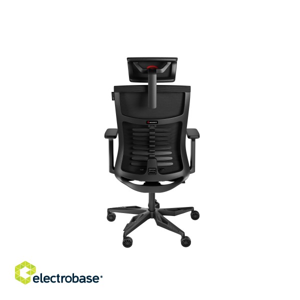 Genesis Ergonomic Chair Astat 700 Base material Aluminum; Castors material: Nylon with CareGlide coating | Black paveikslėlis 5