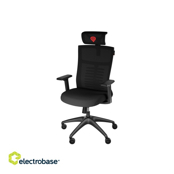 Genesis Ergonomic Chair Astat 200 Base material Nylon; Castors material: Nylon with CareGlide coating | Black paveikslėlis 3