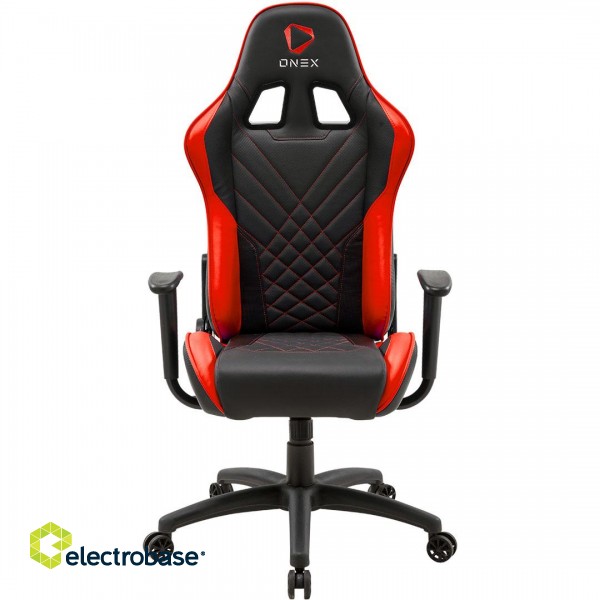Onex PVC; Nylon caster; Metal | Onex | Gaming chair | ONEX GX220 | Black/ red image 1