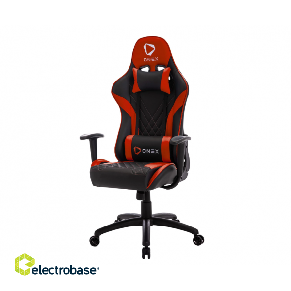 Onex PVC; Nylon caster; Metal | Onex | Gaming chairs | ONEX GX2 | Black/ Red image 3
