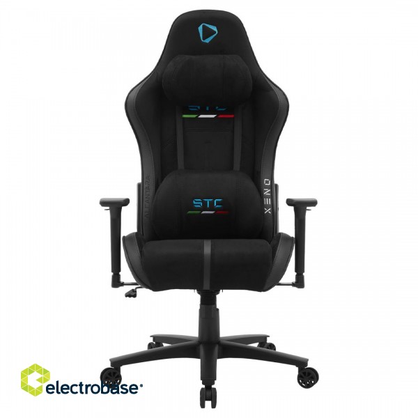 Onex PVC; Nylon caster; Metal | Gaming chairs | ONEX STC Alcantara | Black фото 1