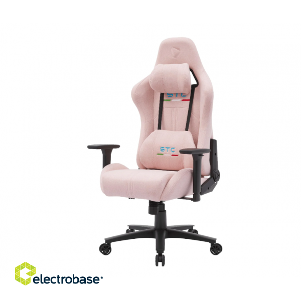 Onex Short Pile Linen; Metal; Nylon base | Gaming Chairs | ONEX STC | Pink image 2