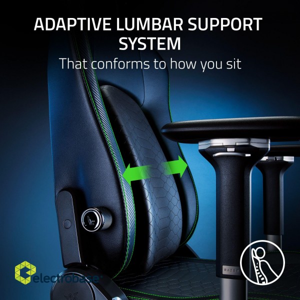 Razer Gaming Chair with Lumbar Support Iskur V2 EPU Leather image 4