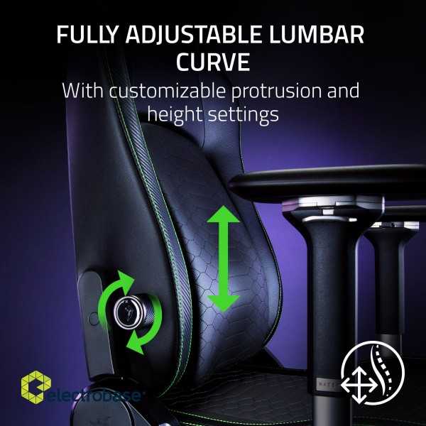 Razer Gaming Chair with Lumbar Support Iskur V2 EPU Leather image 5