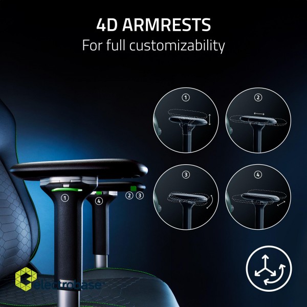 Razer Gaming Chair with Lumbar Support Iskur V2 EPU Leather image 6