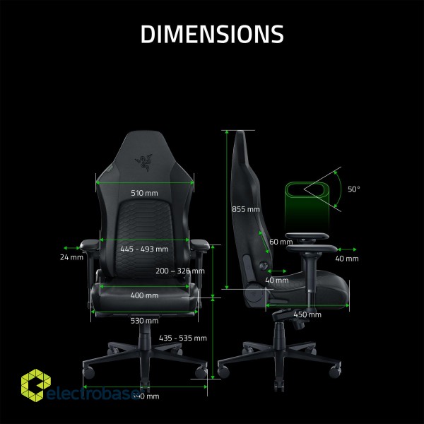 Razer Gaming Chair with Lumbar Support Iskur V2 EPU Leather image 7