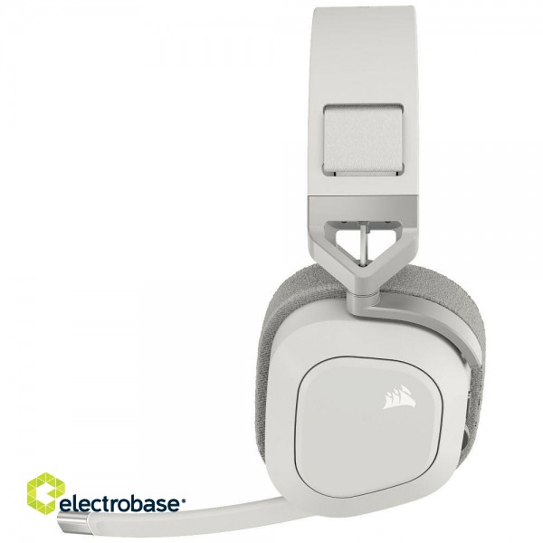 Corsair | Gaming Headset | HS80 MAX | Built-in microphone | Bluetooth | Wireless | Bluetooth | Over-Ear | Wireless | White image 3