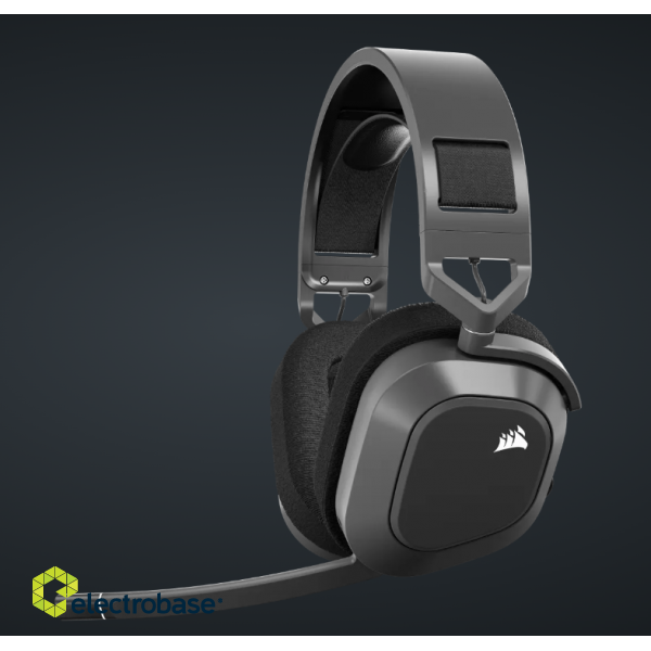 Corsair | Gaming Headset | HS80 Max | Built-in microphone | Bluetooth | Wireless | Bluetooth | Over-Ear | Wireless | Steel Gray image 1