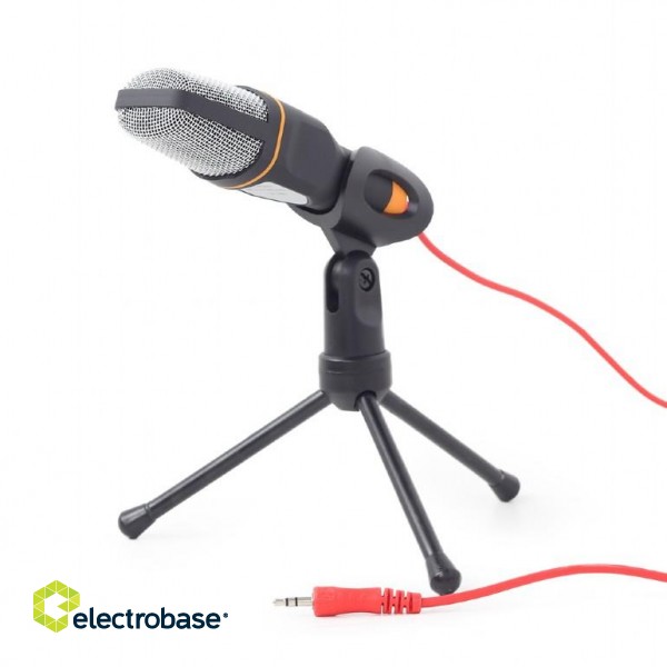 Gembird | Desktop microphone with a tripod | MIC-D-03 | Built-in microphone | 3.5 mm | Black paveikslėlis 1