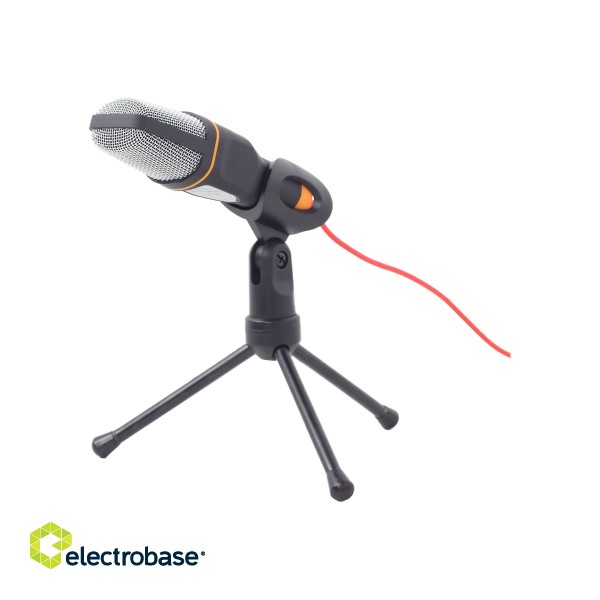 Gembird | Desktop microphone with a tripod | MIC-D-03 | Built-in microphone | 3.5 mm | Black image 6