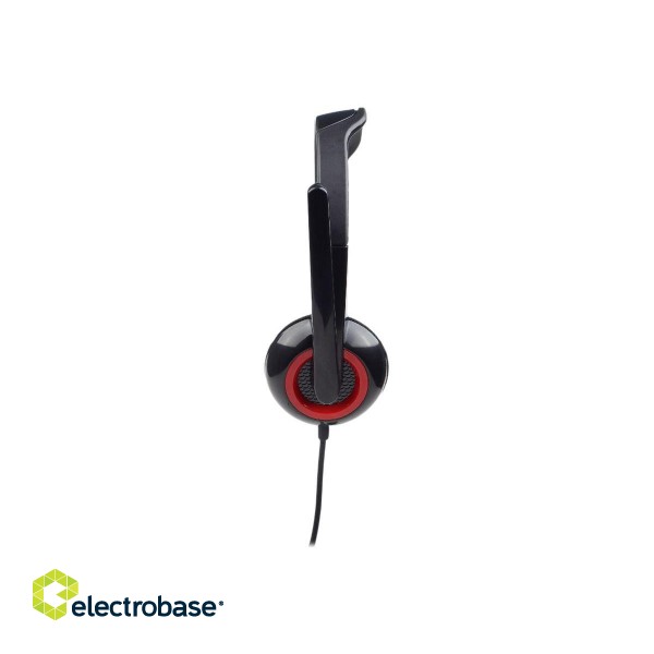 Gembird | MHS-002 Stereo headset | Built-in microphone | 3.5 mm | Black/Red image 9