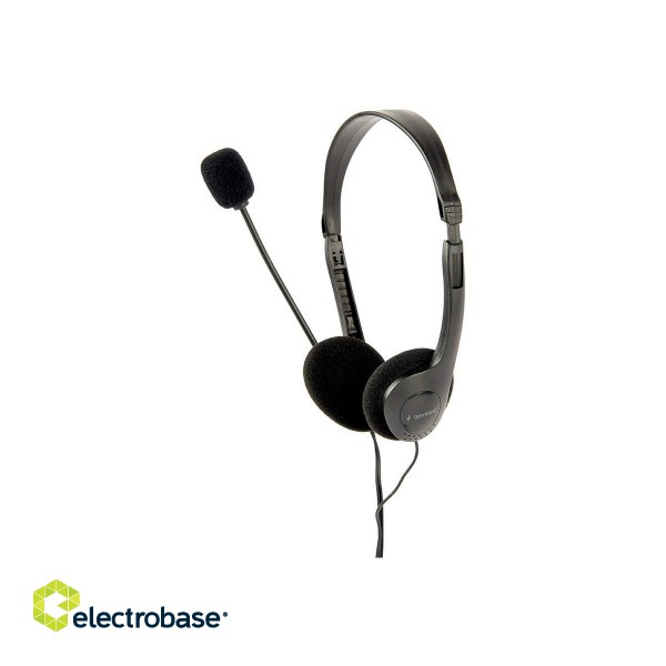 Gembird | Stereo headset | MHS-123 | Built-in microphone | 3.5 mm | Black image 4