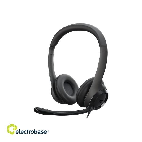 Logitech | Computer headset | H390 | On-Ear Built-in microphone | USB Type-A | Black image 4
