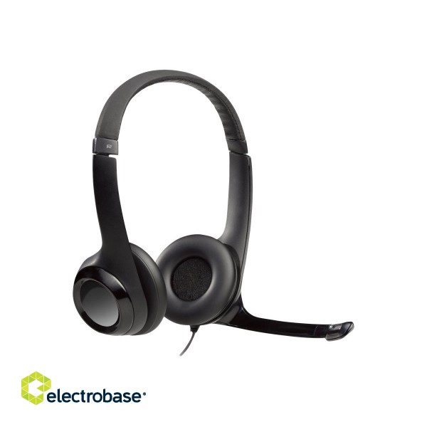 Logitech | Computer headset | H390 | On-Ear Built-in microphone | USB Type-A | Black image 9