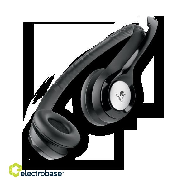 Logitech | Computer headset | H390 | On-Ear Built-in microphone | USB Type-A | Black image 2