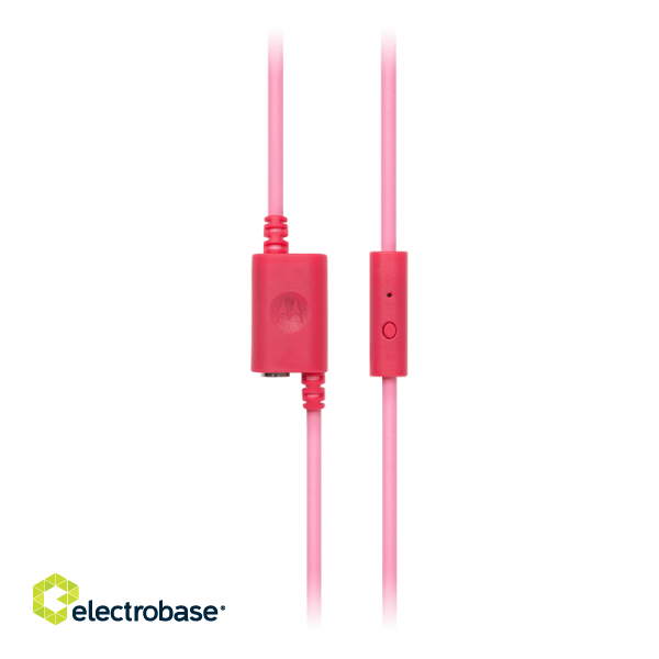 Motorola | Kids Wired Headphones | Moto JR200 | Over-Ear Built-in microphone | Over-Ear | 3.5 mm plug | Pink image 3